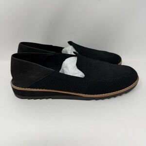 Eileen Fisher Emery Knit and Leather Loafer Flats Black Size 7